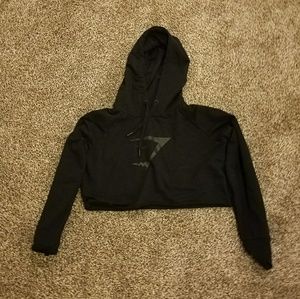Gymshark raw edge crop hoodie